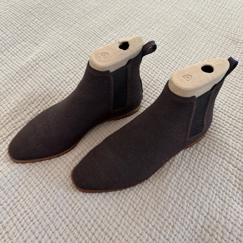 Rothy's Coco Brown Chelsea-Style Ankle Boots Size 9